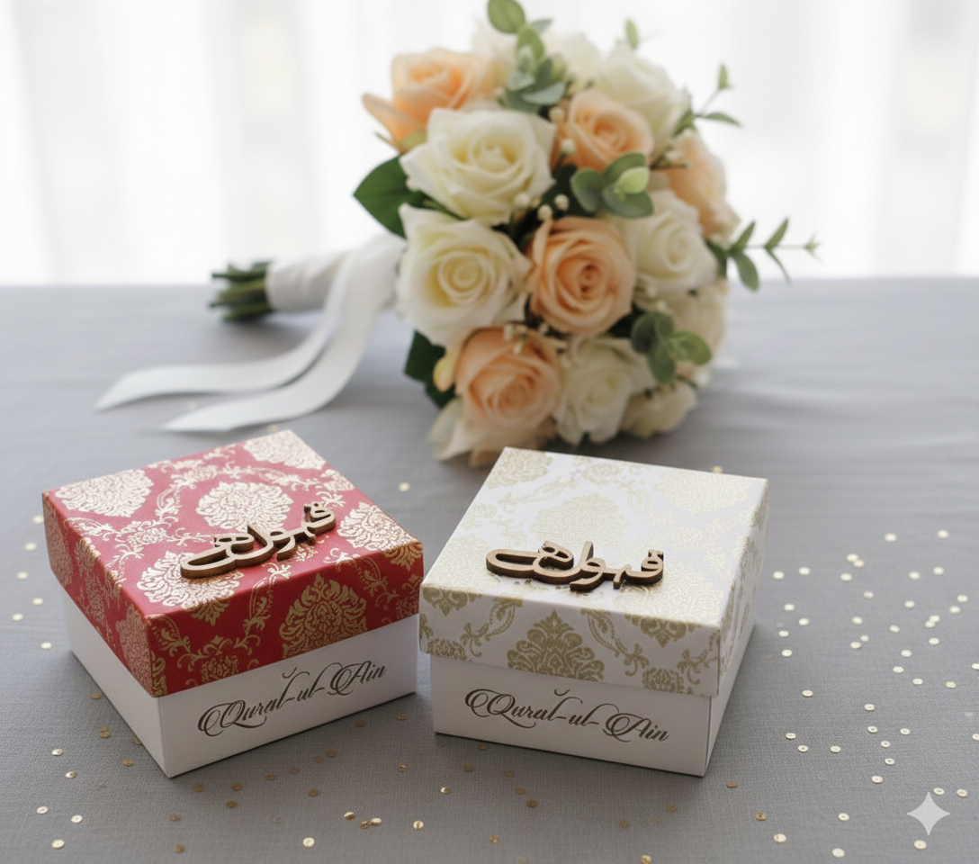 Qubool hai Favour Boxes with traditional pattern