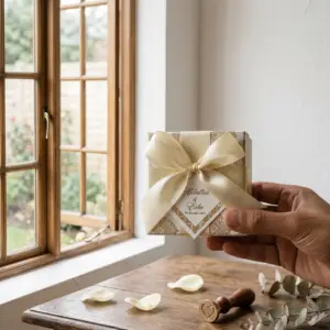 bid Box with Ribbon and Tag