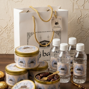 Umrah Tabarruk Boxes with Zam Zam Bottle and Bag