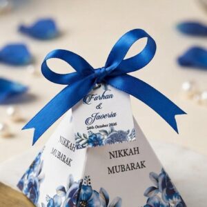 blue triangular shape bid box